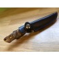 Whitby Knives 3.5" Stainless Steel Blade & Walnut Handle Sheath Knife with Brown Leather Sheath